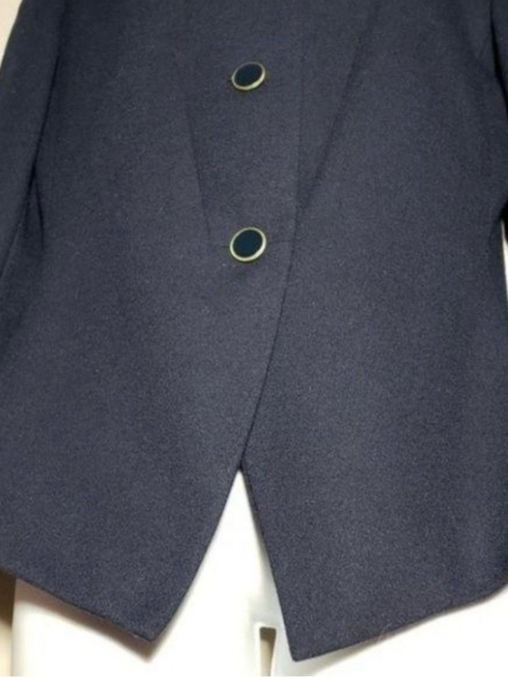 Kasper Wool Button Up Cinch Waist Blazer Navy Size Medium (6/8) - Picture 5 of 10